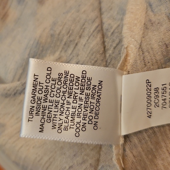 VTG ONE WORLD Floral Watercolor Lace-up Tunic - Picture 10 of 10